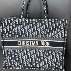 Dior Blue and White Monogram Tote